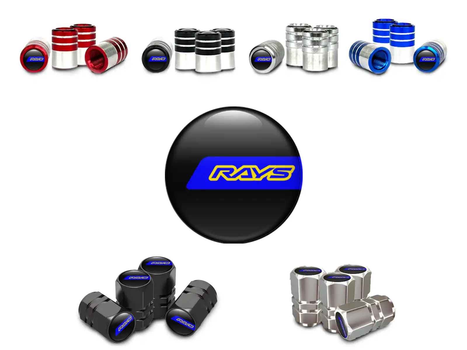 Rays Bouchons Valve Voitures Style Brillant